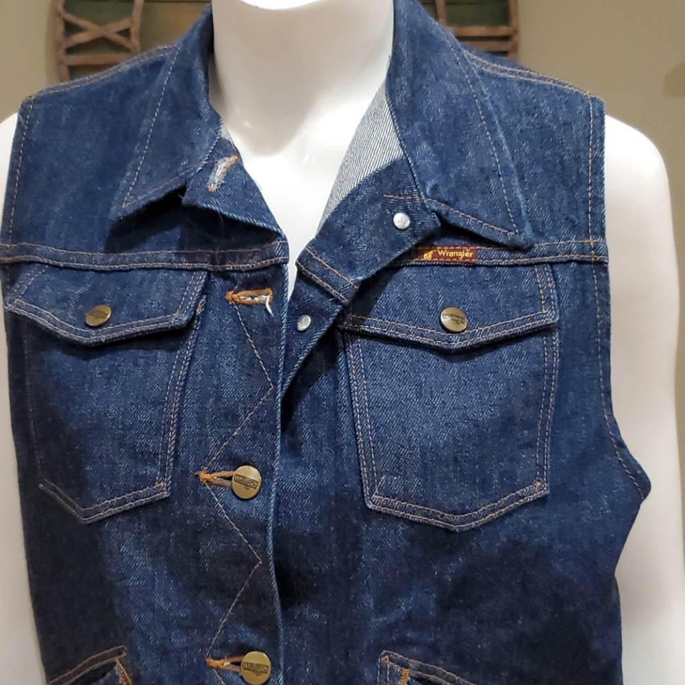 Wrangler Vintage Denim Vest - image 2